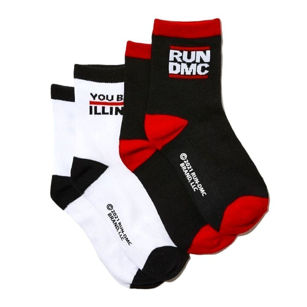𝅺RUN DMC Kids Crew Cut Socks 2 Pack